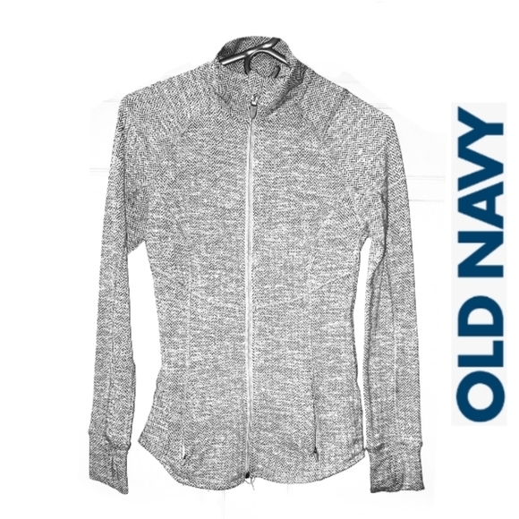 Old Navy herringbone fitted zip up - Picture 1 of 16
